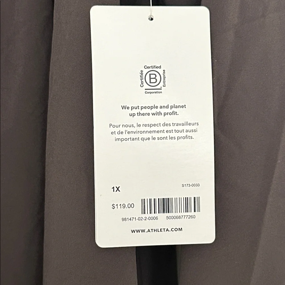 Athleta Urbinate Top 2.0 Brown Button Down Shirt 1X NWT Loose Fit $119 - Picture 4 of 6